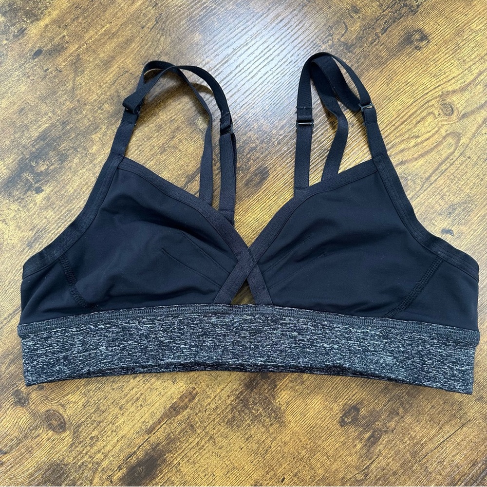 Lululemon If You're Lucky Bra, Black and Heathered Black, 10 - Picture 9 of 14
